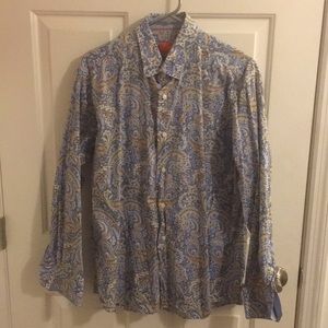 Paisley baby blue shirt